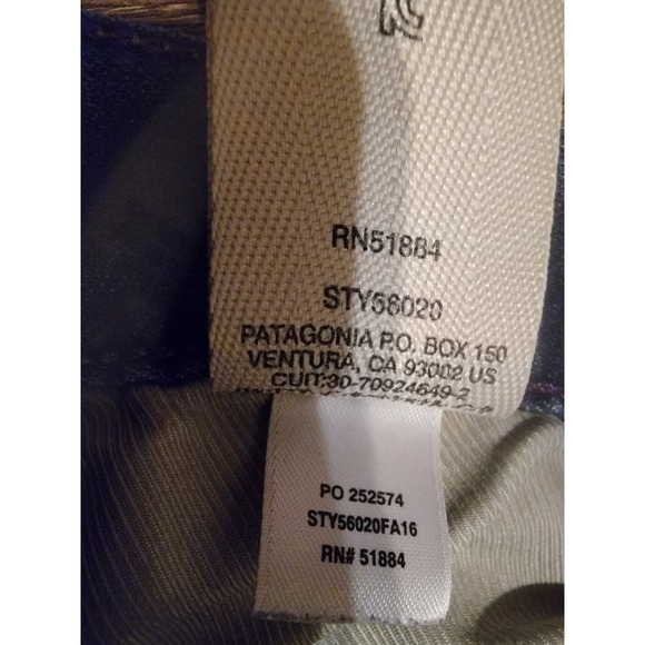 Patagonia Mens Blue Jeans Denim Pants 31x30"Organic Cotton Blend StraightStretch - Picture 7 of 15